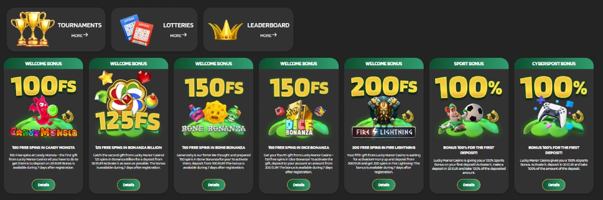 Lucky Manor casino promo